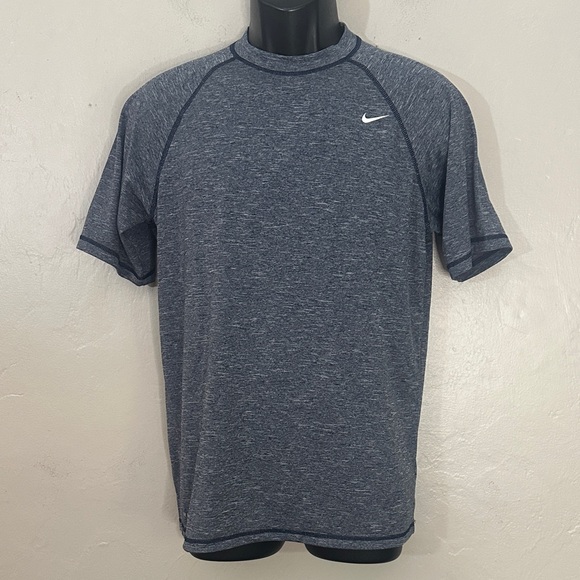Nike Men's Dark Heather Blue Short Sleeve Tee - Picture 1 of 5